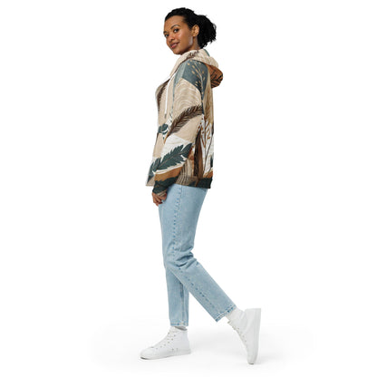 Zip Hoodie Boho Style Print