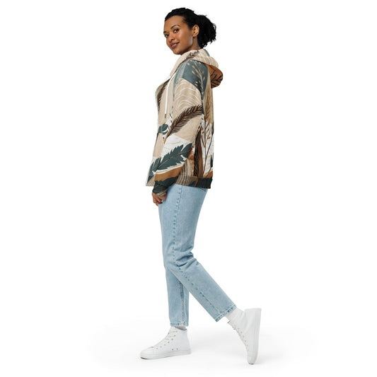 Zip Hoodie Boho Style Print