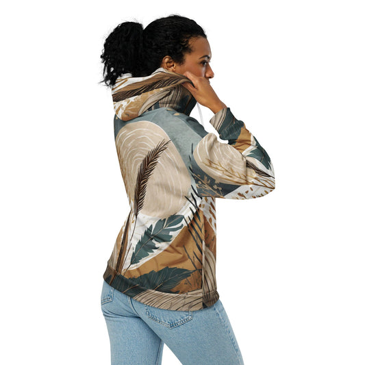 Zip Hoodie Boho Style Print