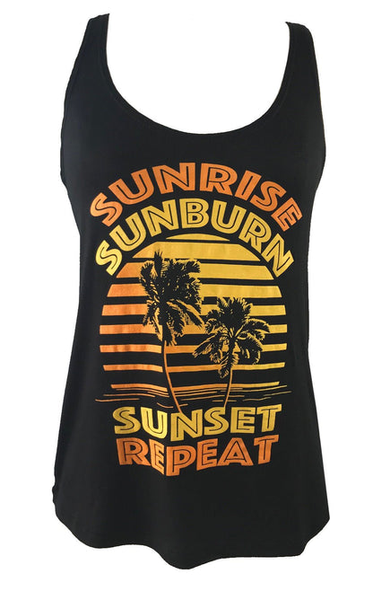 SUNRISE SUNBURN SUNSET REPEAT TANK TOP