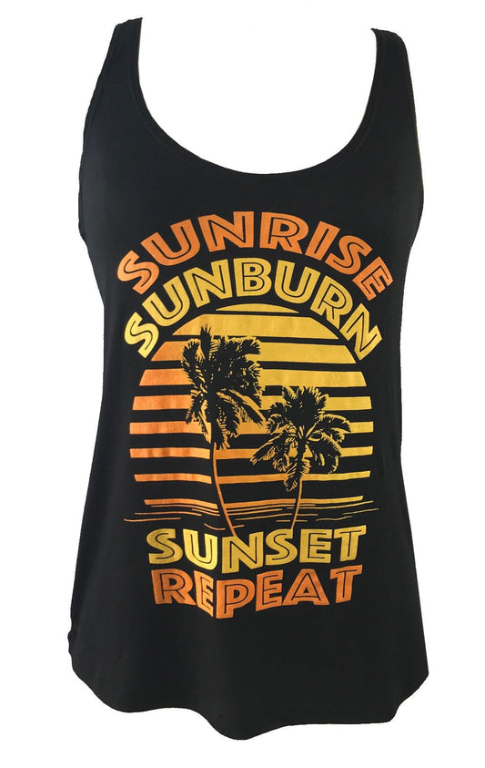 SUNRISE SUNBURN SUNSET REPEAT TANK TOP