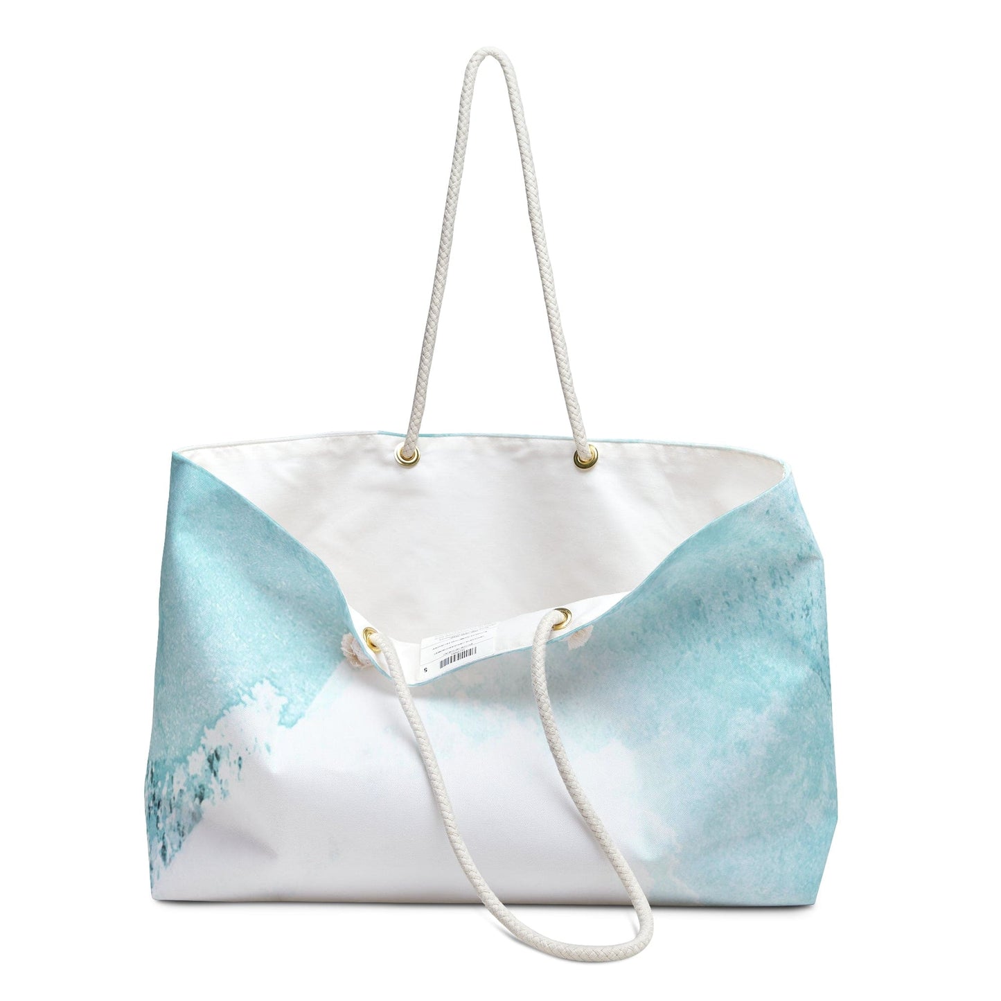 Tote Bag - Subtle Abstract Ocean Blue and White Print