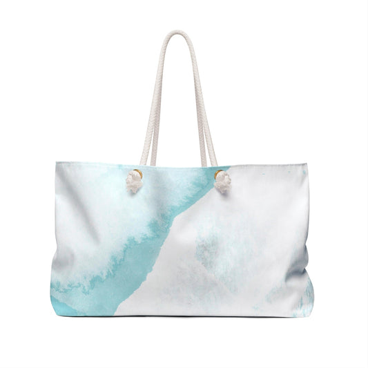 Tote Bag - Subtle Abstract Ocean Blue and White Print