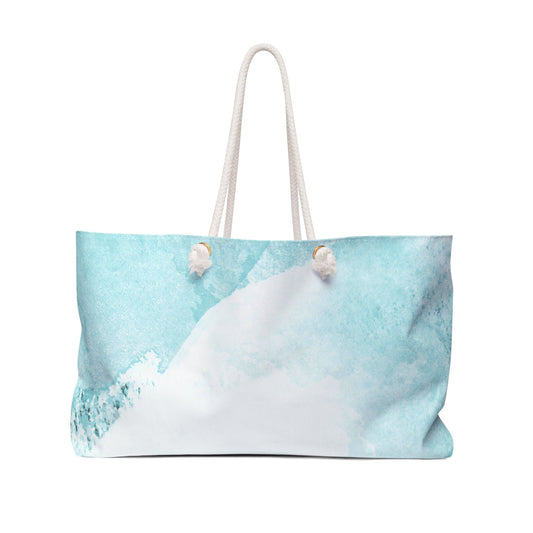 Tote Bag - Subtle Abstract Ocean Blue and White Print